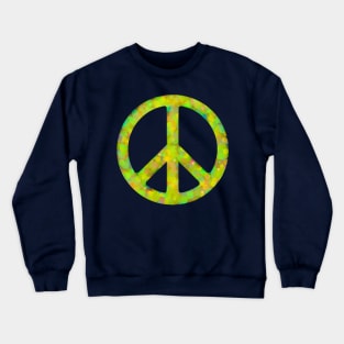 World Peace Sign Vibrant Art Graffiti Activist Crewneck Sweatshirt